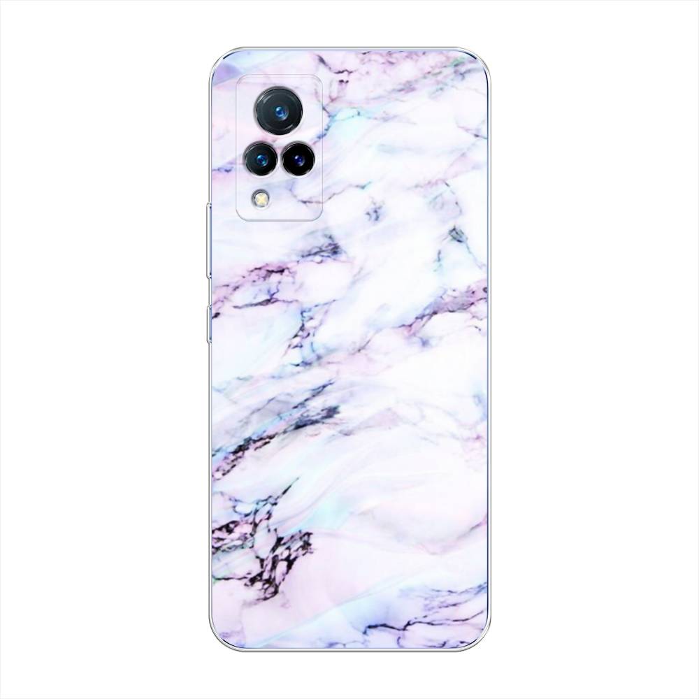 

Чехол на Vivo V21 "Радужный мрамор", Серый;фиолетовый, 264350-3