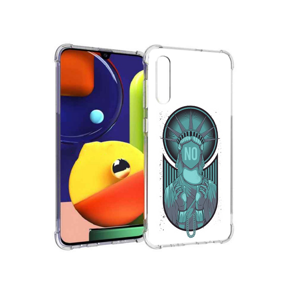 

Чехол MyPads Tocco для Samsung Galaxy A70 статуя свободы зеленый (PT128584.546.623), Прозрачный, Tocco