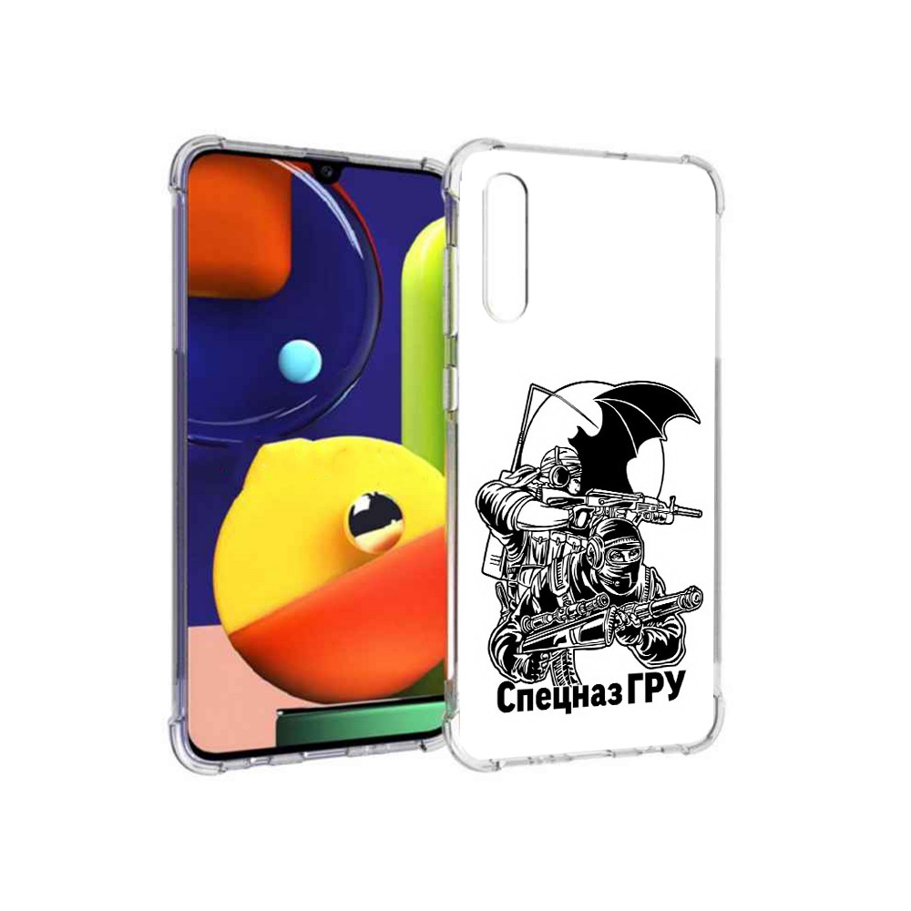 

Чехол MyPads Tocco для Samsung Galaxy A70 спецназ гру (PT128584.546.618), Прозрачный, Tocco