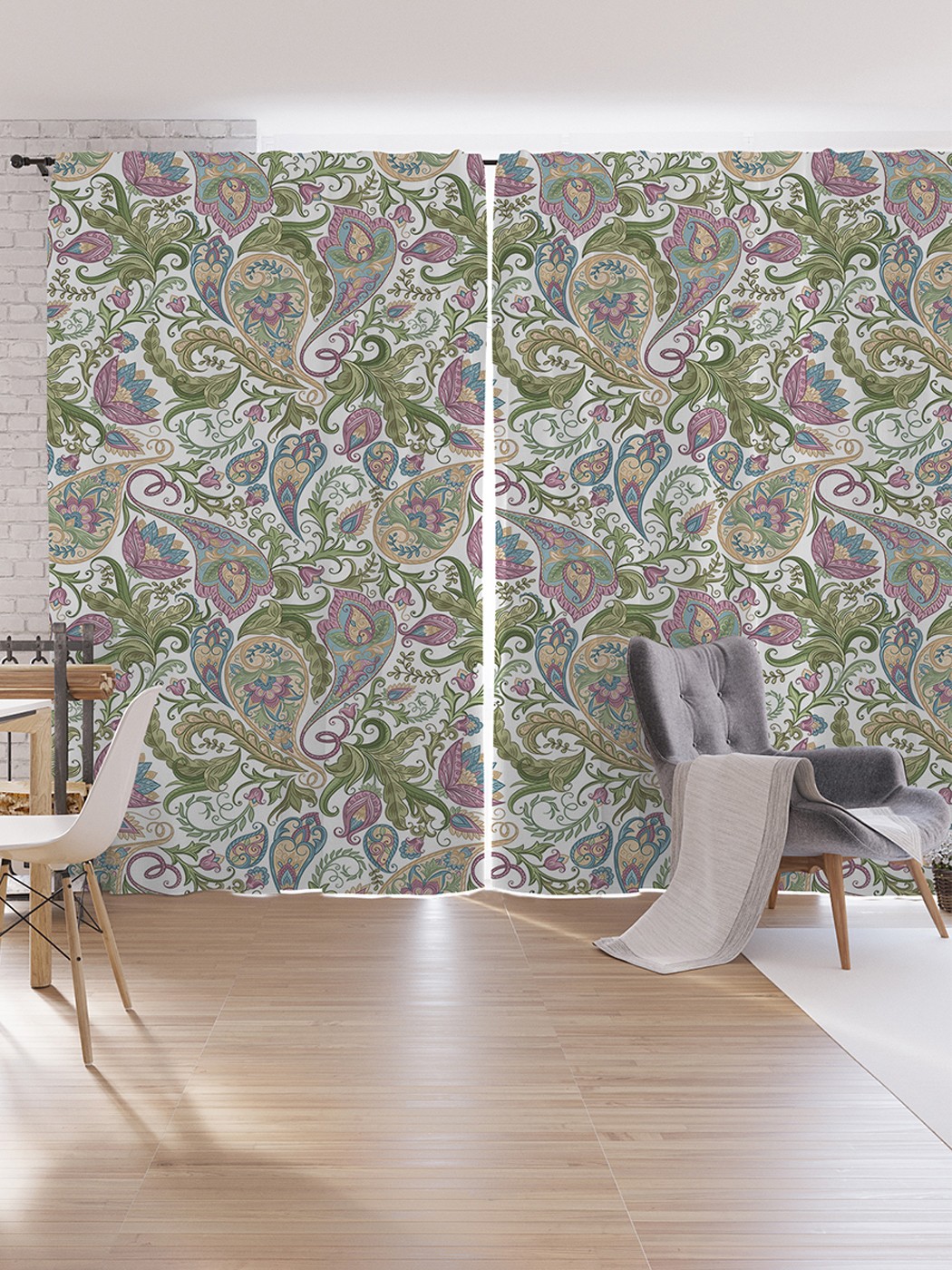 

Шторы под лён JoyArty "В цветочном мире", серия Oxford DeLux, 340х265 см, В цветочном мире