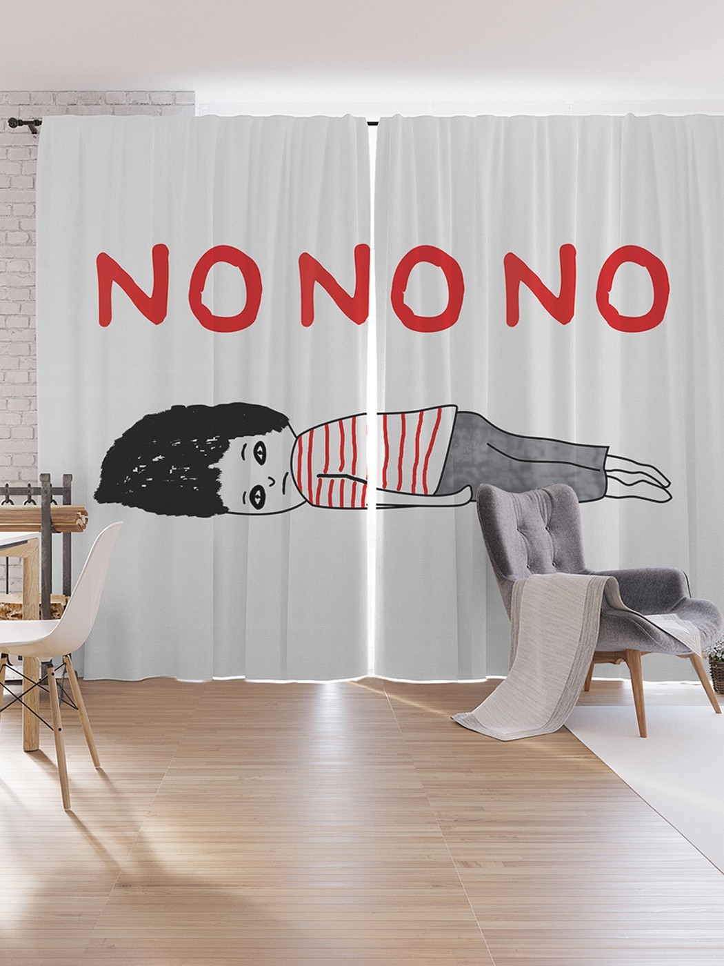 

Шторы под лён JoyArty "Сил больше нет", серия Oxford DeLux, 340х265 см, Сил больше нет