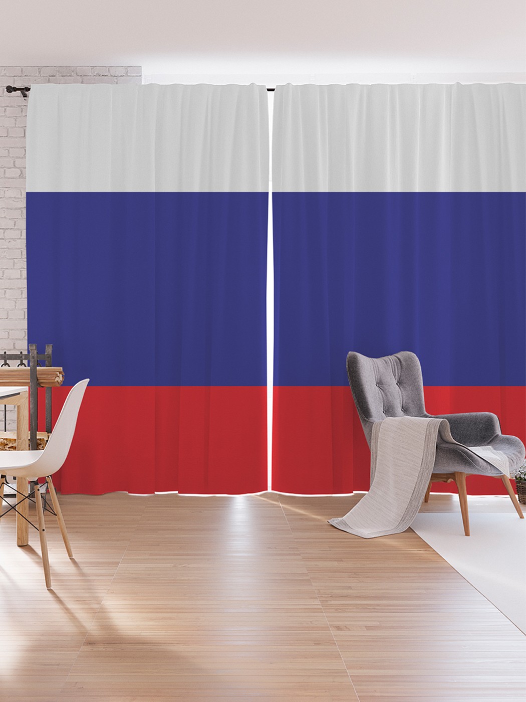 

Шторы под лён JoyArty "Флаг России", серия Oxford DeLux, 340х265 см, Флаг России