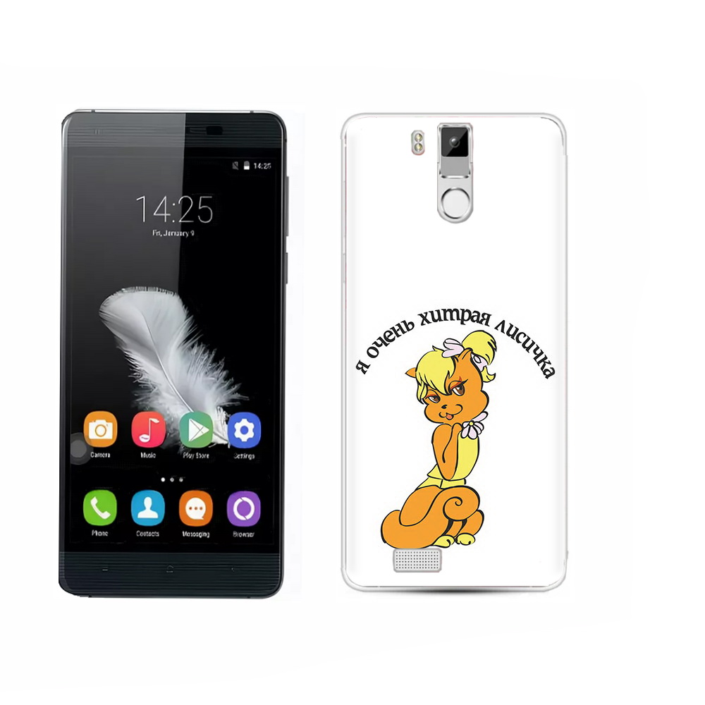 

Чехол MyPads Tocco для Oukitel K6000 Pro хитрая лиса, Прозрачный, Tocco