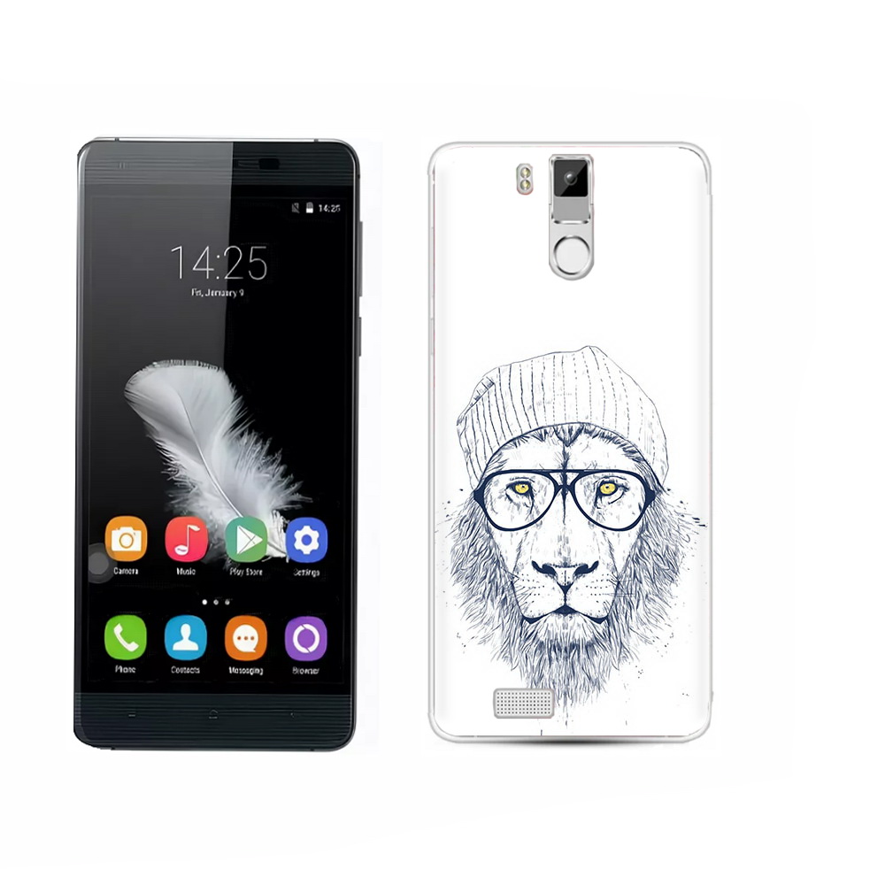 

Чехол MyPads Tocco для Oukitel K6000 Pro хиппи лев, Прозрачный, Tocco