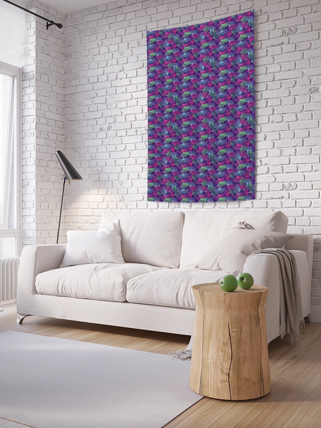

Вертикальное фотопанно на стену JoyArty Ажурные листья гинкго 150x200 см, Ажурные листья гинкго