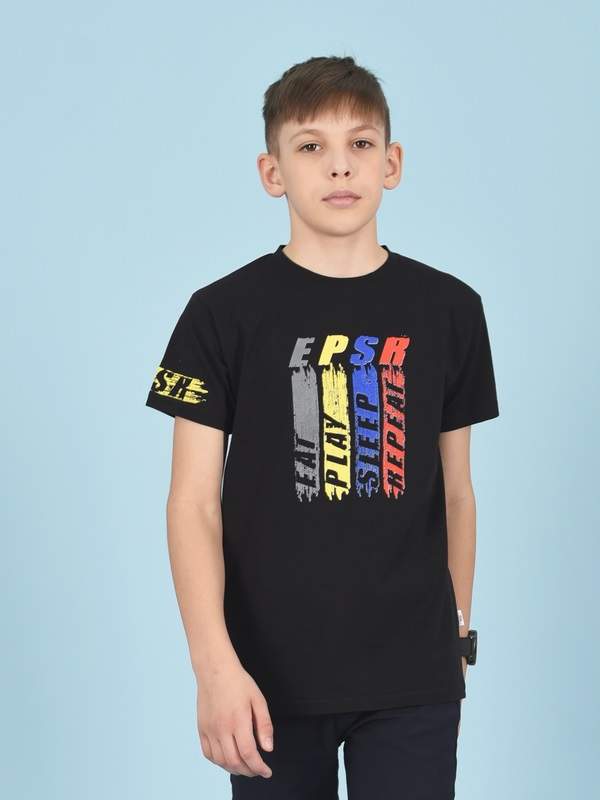 Футболка Детская Lideko Kids 656-24, Черный, 164