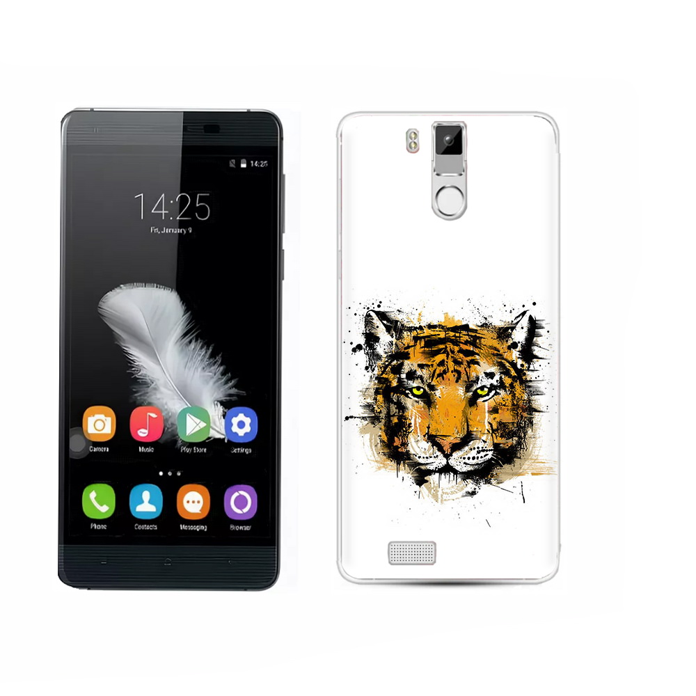 

Чехол MyPads Tocco для Oukitel K6000 Pro тигруля, Прозрачный, Tocco