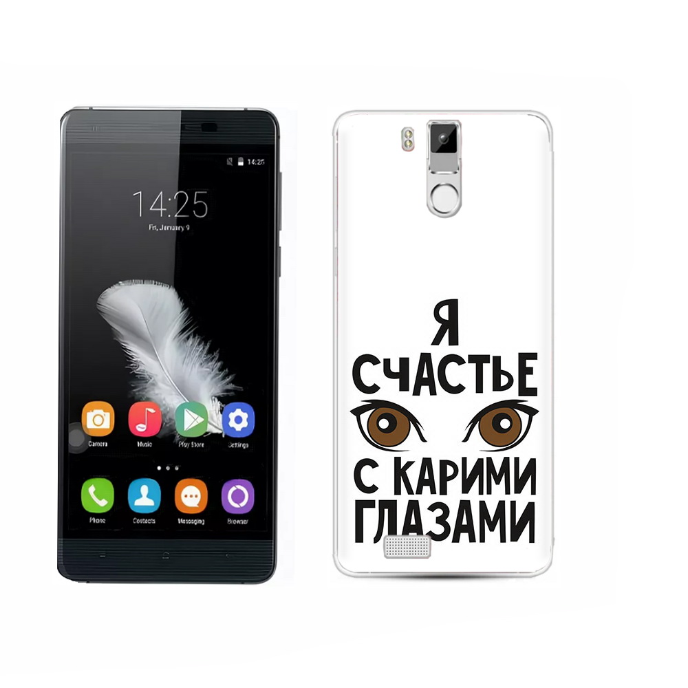 

Чехол MyPads Tocco для Oukitel K6000 Pro счастье с карими глазами, Прозрачный, Tocco