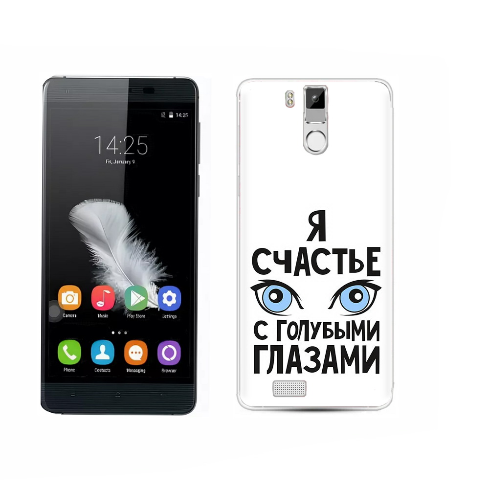 

Чехол MyPads Tocco для Oukitel K6000 Pro счастье с голубыми глазами, Прозрачный, Tocco