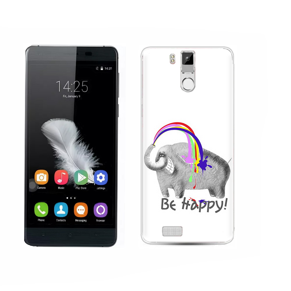 

Чехол MyPads Tocco для Oukitel K6000 Pro счастливый слон, Прозрачный, Tocco