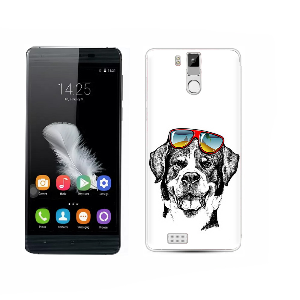 

Чехол MyPads Tocco для Oukitel K6000 Pro счастливая собака, Прозрачный, Tocco