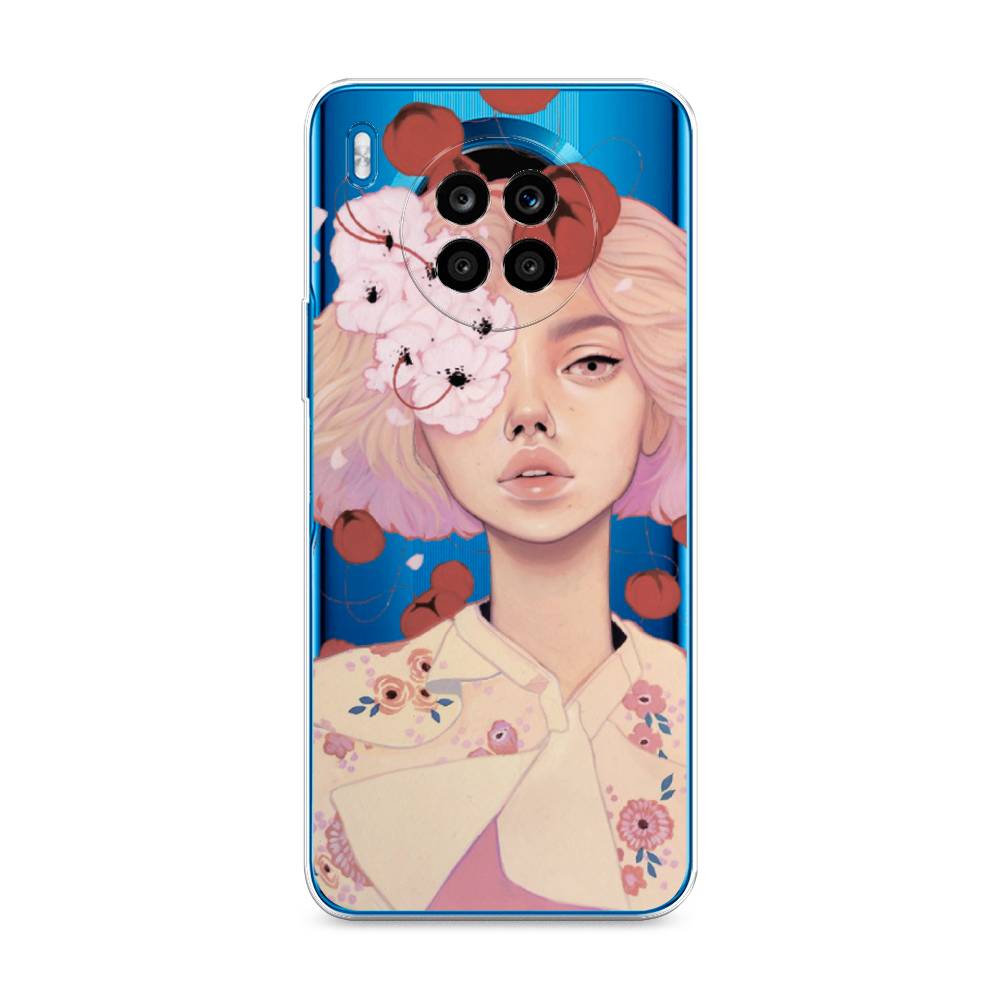 

Чехол Awog на Honor 50 Lite "Цветочная анархия", Бежевый;розовый;красный, 6106450-7