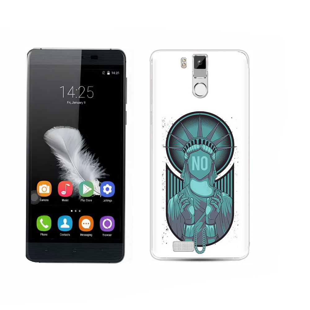 

Чехол MyPads Tocco для Oukitel K6000 Pro статуя свободы зеленый, Прозрачный, Tocco