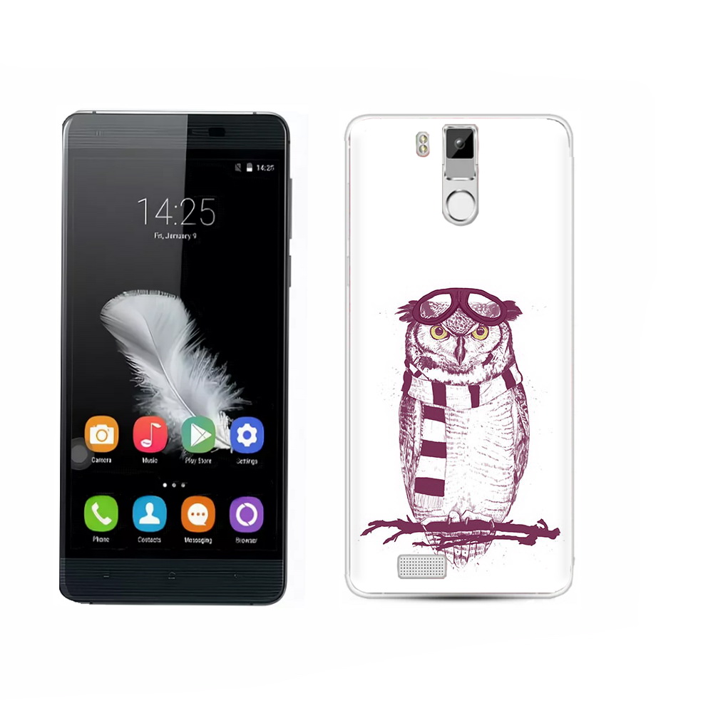 

Чехол MyPads Tocco для Oukitel K6000 Pro сова-летчик, Прозрачный, Tocco