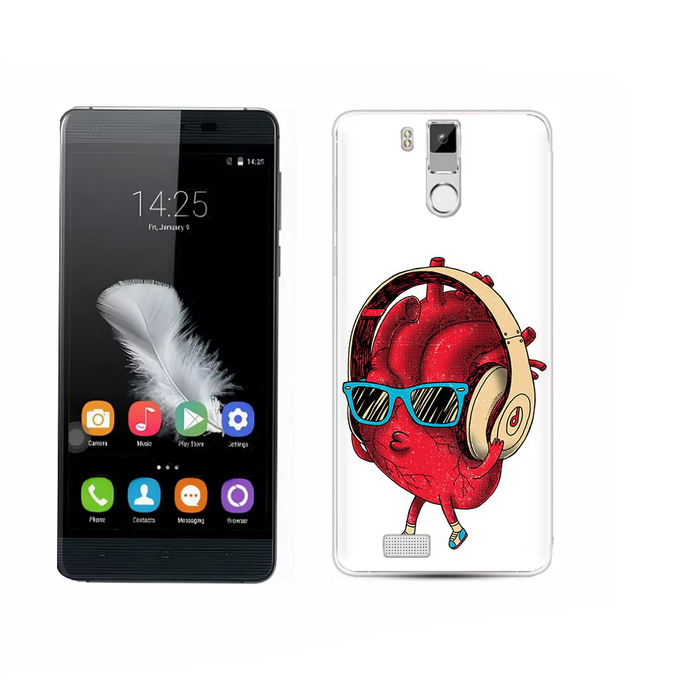 

Чехол MyPads Tocco для Oukitel K6000 Pro слушай сердце, Прозрачный, Tocco
