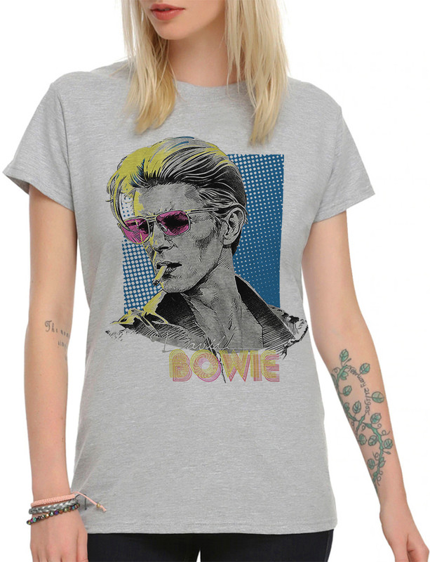 

Футболка женская Dream Shirts Боуи David серая L, Боуи David