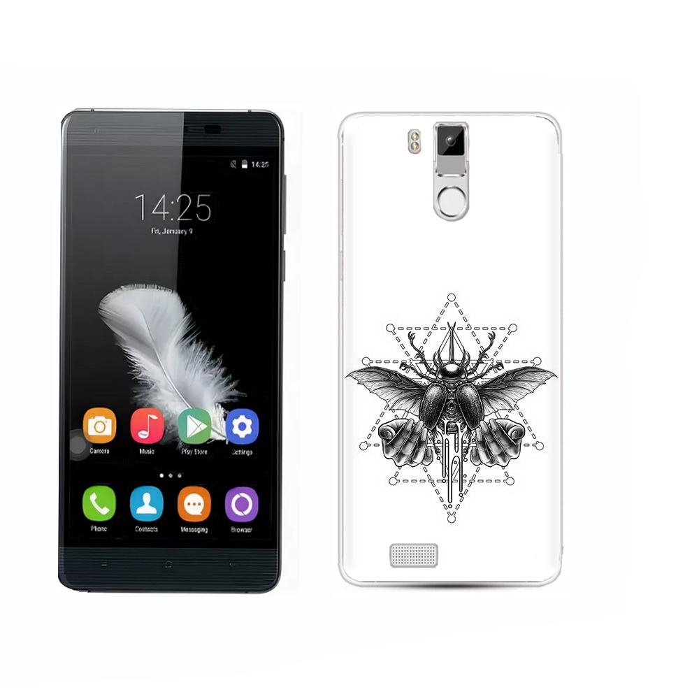 

Чехол MyPads Tocco для Oukitel K6000 Pro скарабей, Прозрачный, Tocco