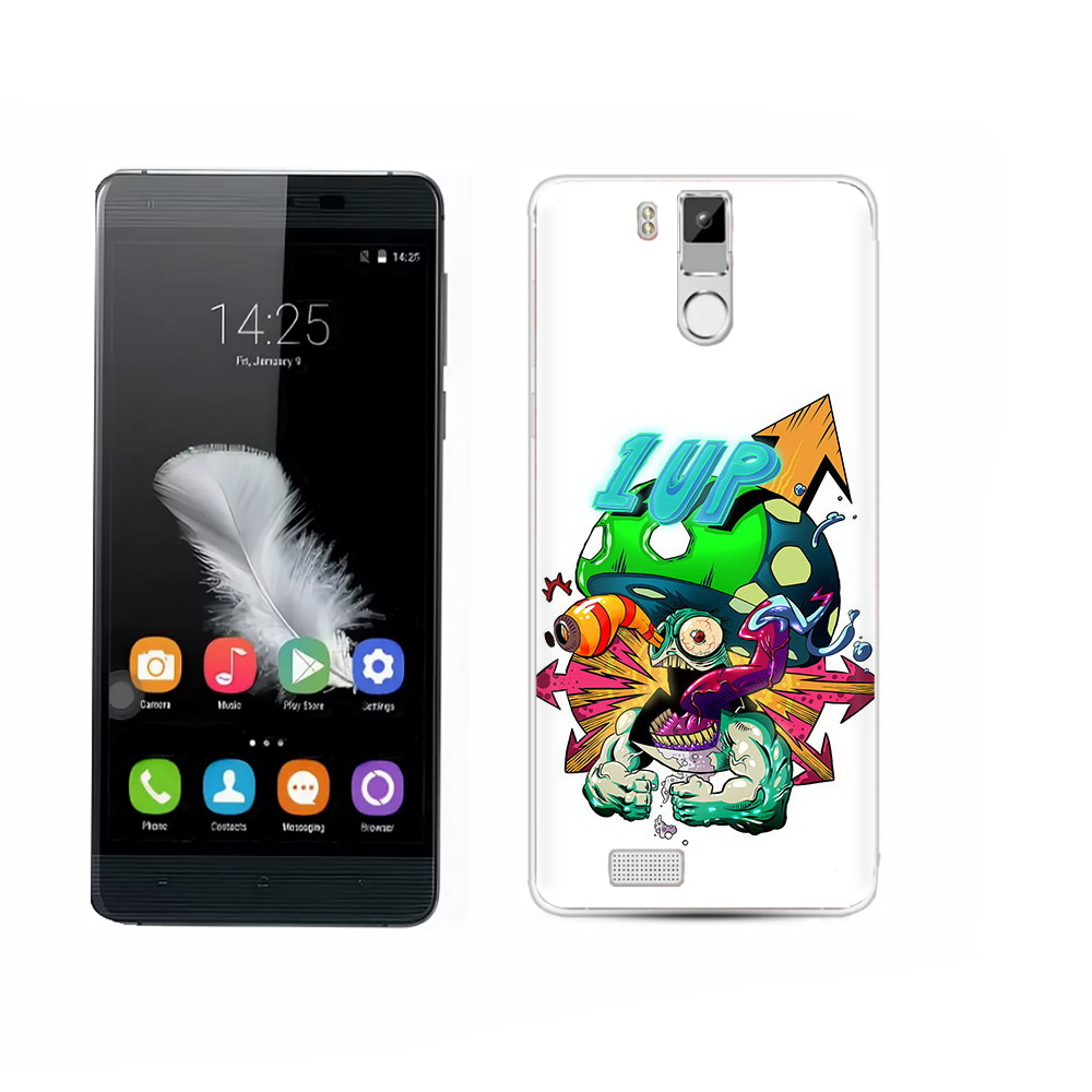 

Чехол MyPads Tocco для Oukitel K6000 Pro сильный гриб абстракция, Прозрачный, Tocco