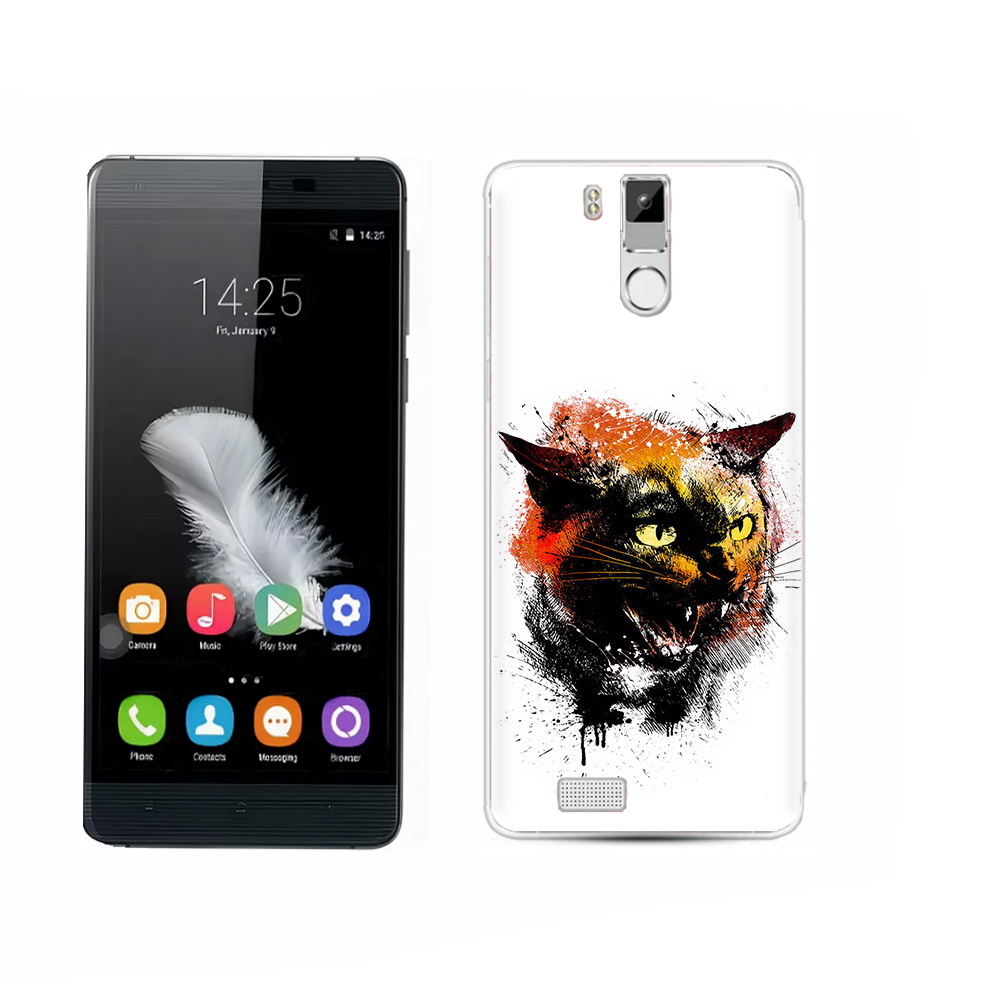 

Чехол MyPads Tocco для Oukitel K6000 Pro сиамский кот, Прозрачный, Tocco