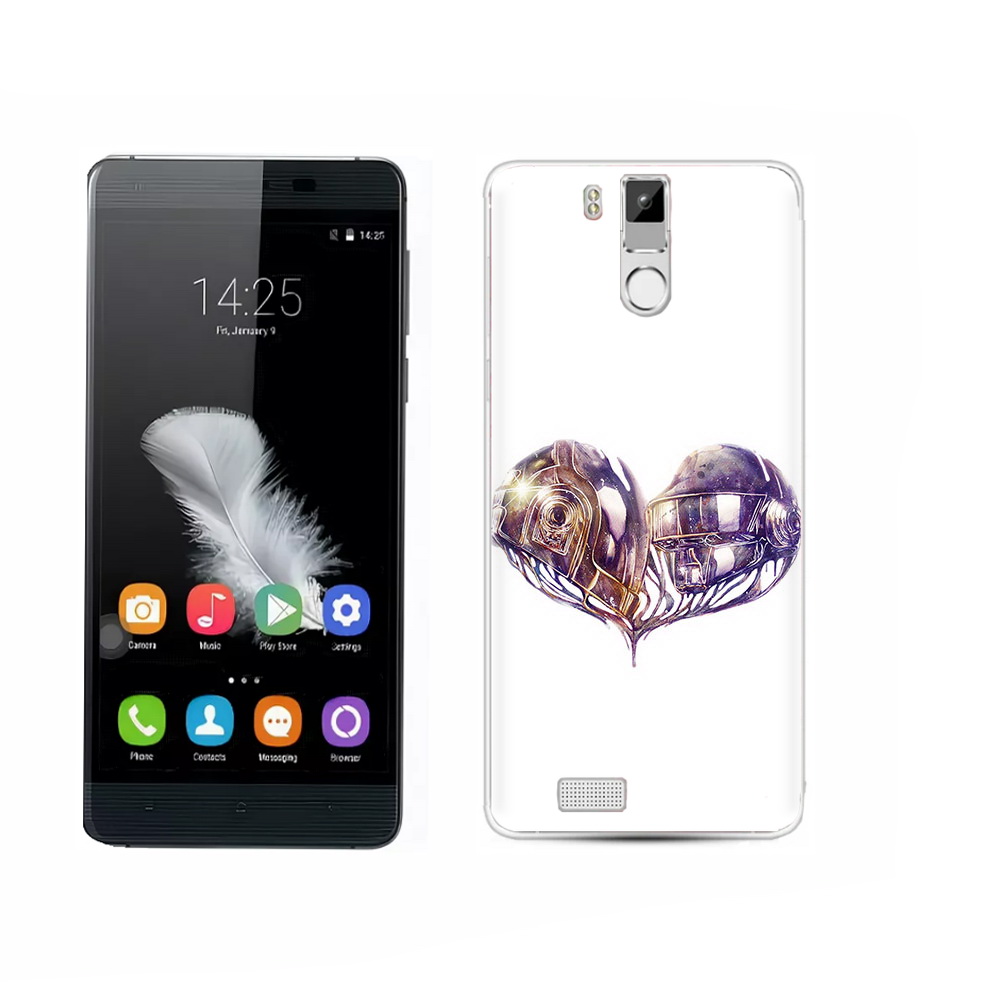 

Чехол MyPads Tocco для Oukitel K6000 Pro сердце абстракция, Прозрачный, Tocco