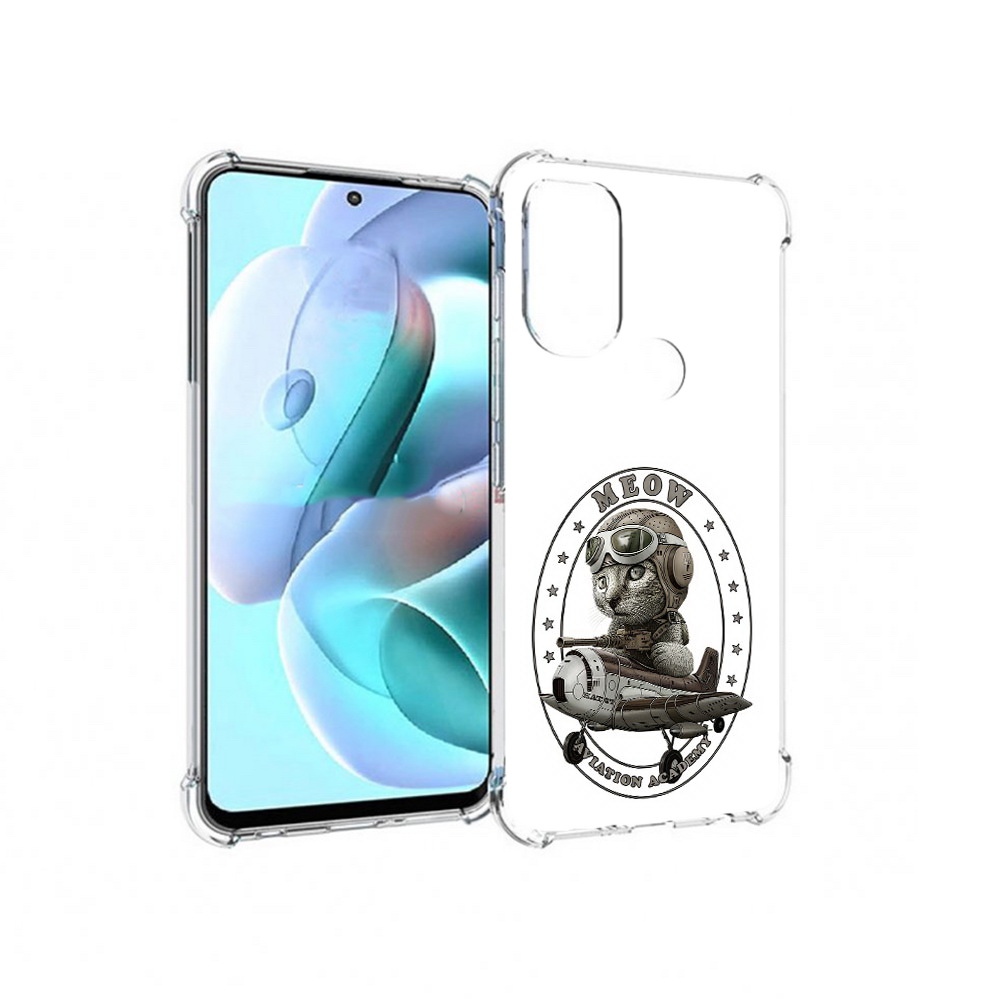 

Чехол MyPads Tocco для Motorola Moto G71 кот в самолете (PT227080.353.395), Прозрачный, Tocco