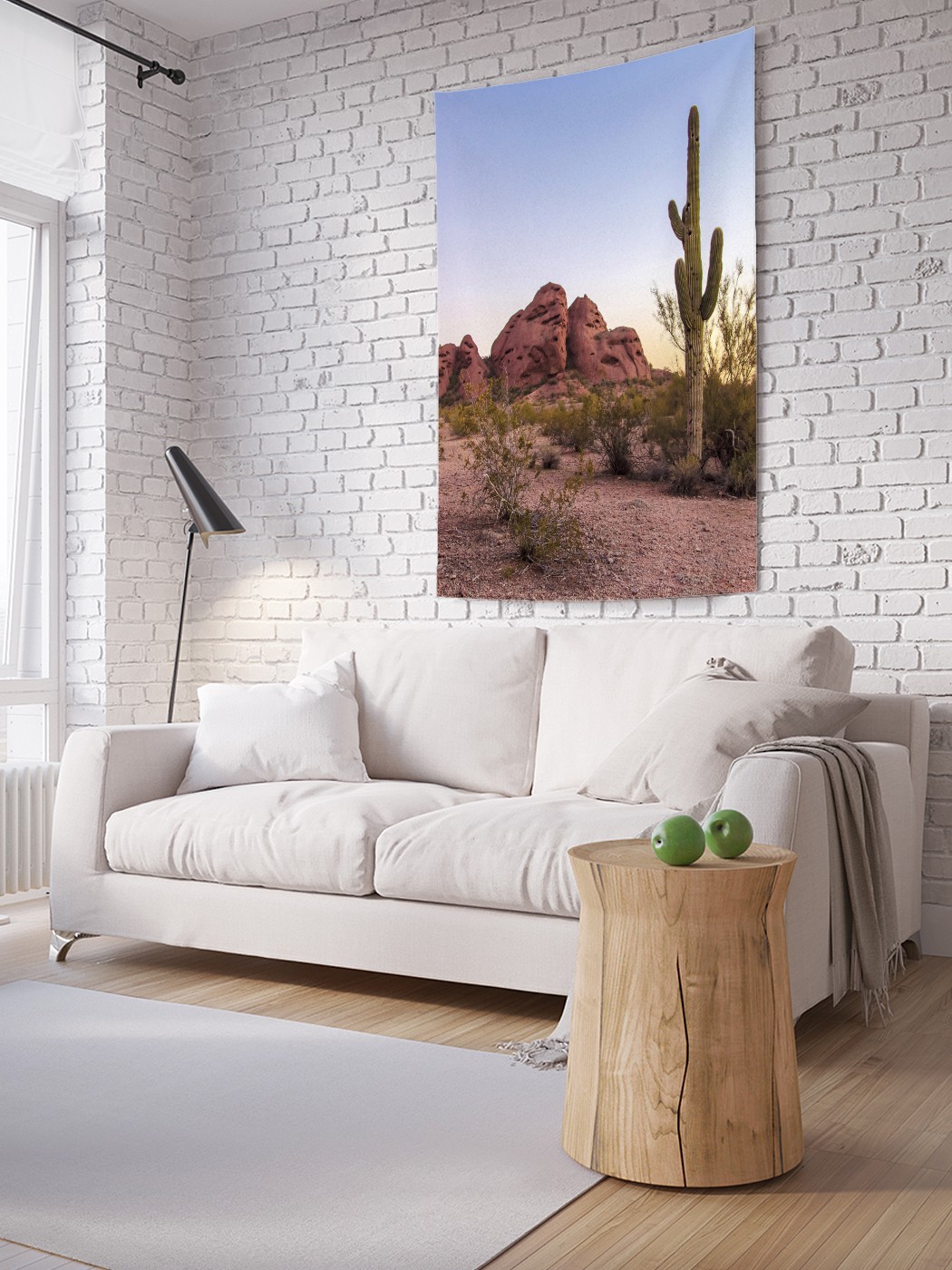 

Вертикальное фотопанно на стену JoyArty Одинокий кактус у гор 150x200 см, Одинокий кактус у гор
