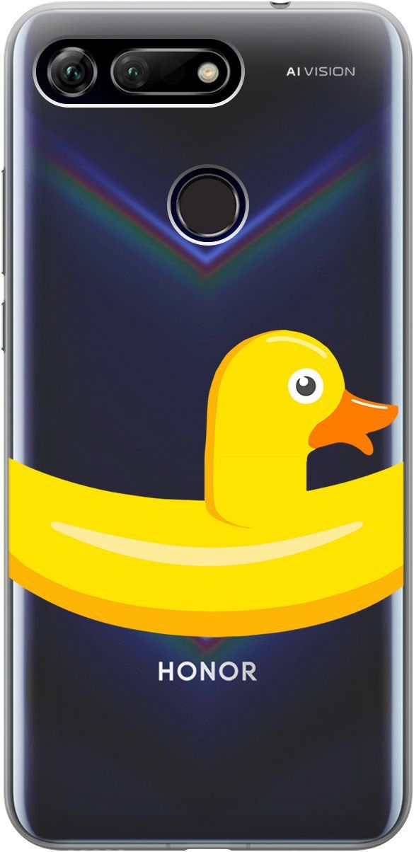 

Чехол на Honor View 20 (V20) с принтом "Duck Swim Ring" прозрачный, Прозрачный;белый, 5234