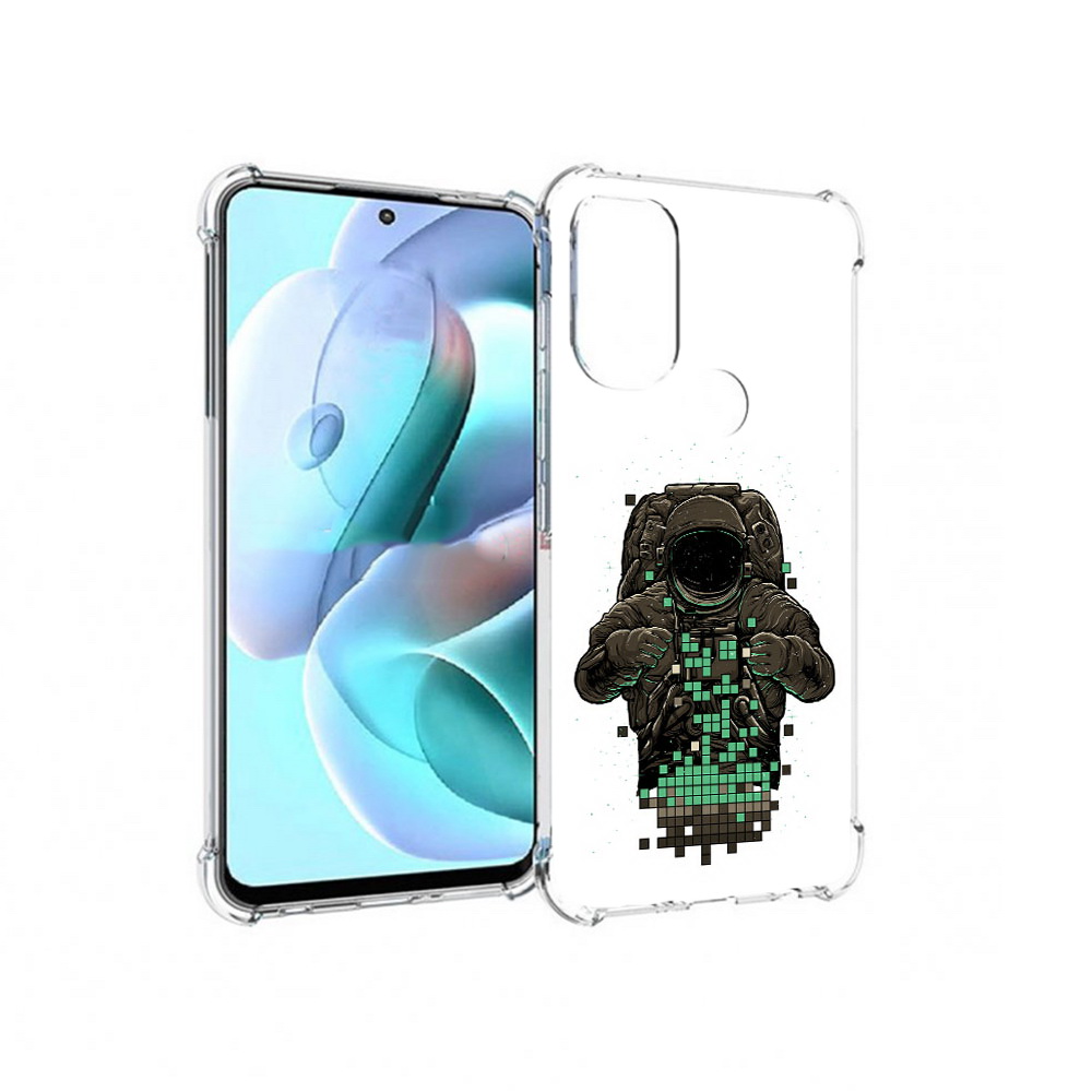 

Чехол MyPads Tocco для Motorola Moto G71 космонавт с пикселями (PT227080.353.394), Прозрачный, Tocco