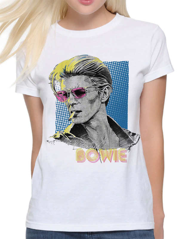 

Футболка женская Dream Shirts Боуи David белая S, Боуи David