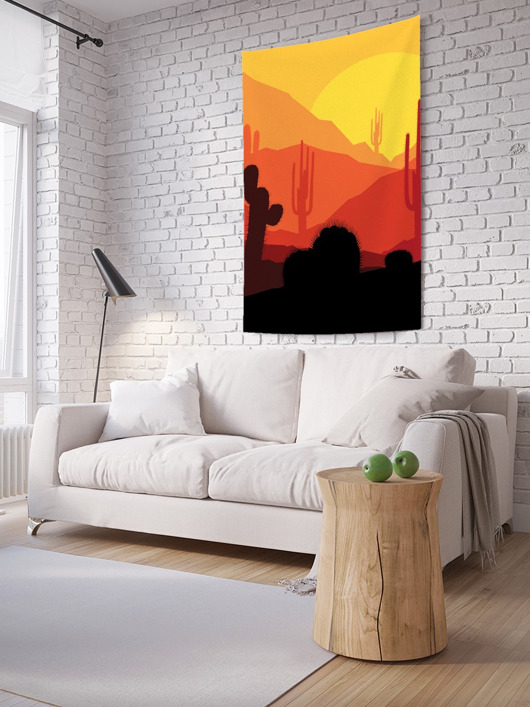 

Вертикальное фотопанно на стену JoyArty Кактусы на рассвете 150x200 см, Кактусы на рассвете