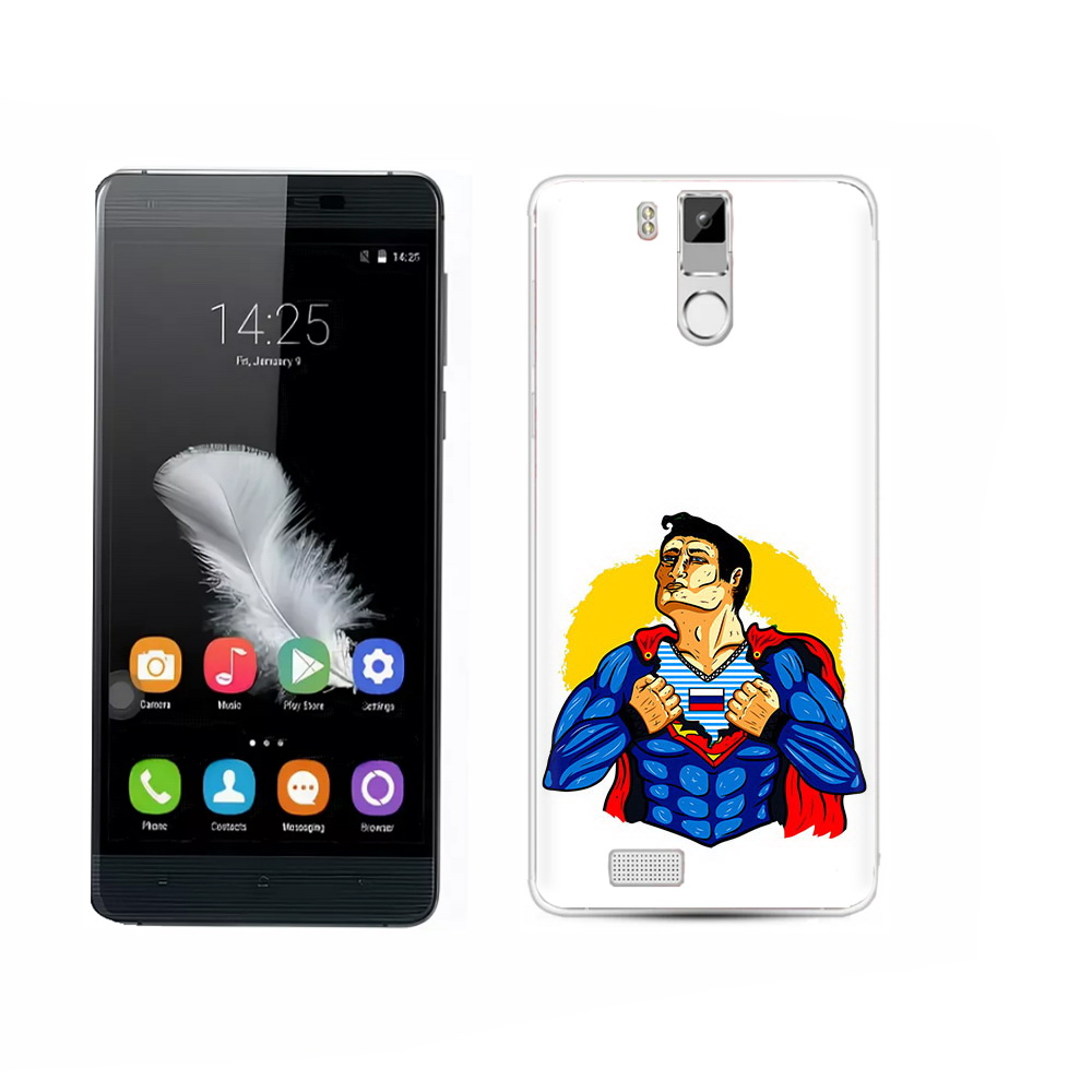 

Чехол MyPads Tocco для Oukitel K6000 Pro русский супермен, Прозрачный, Tocco