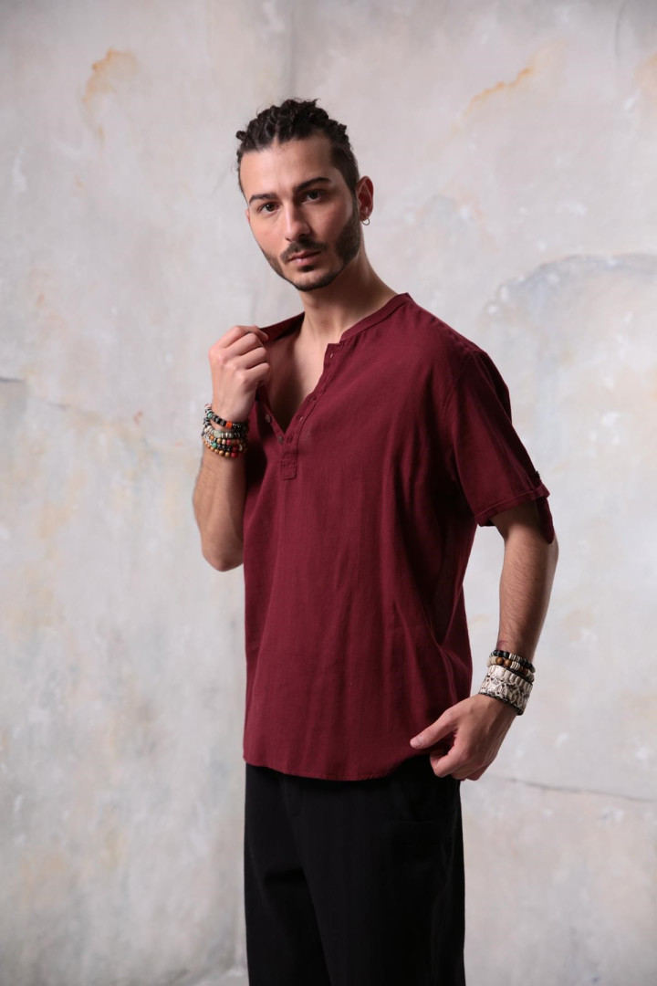

Рубашка мужская Saman Butik 4315 красная S (доставка из-за рубежа), 4315