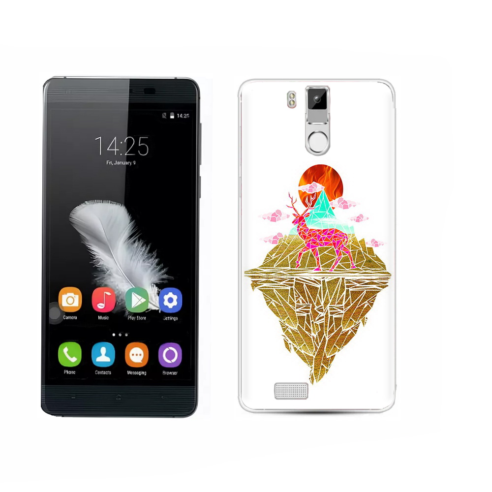 

Чехол MyPads Tocco для Oukitel K6000 Pro розовый олень абстракция, Прозрачный, Tocco