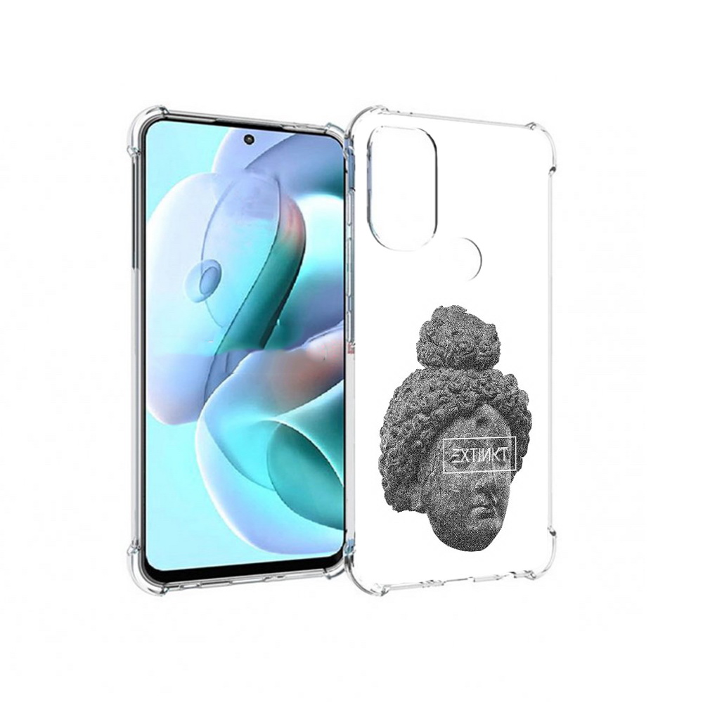 

Чехол MyPads Tocco для Motorola Moto G71 каменное лицо девушки (PT227080.353.383), Прозрачный, Tocco