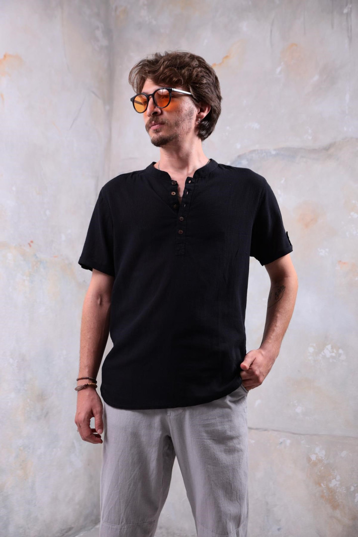 

Рубашка мужская Saman Butik 3736 черная S (доставка из-за рубежа), Черный, 3736