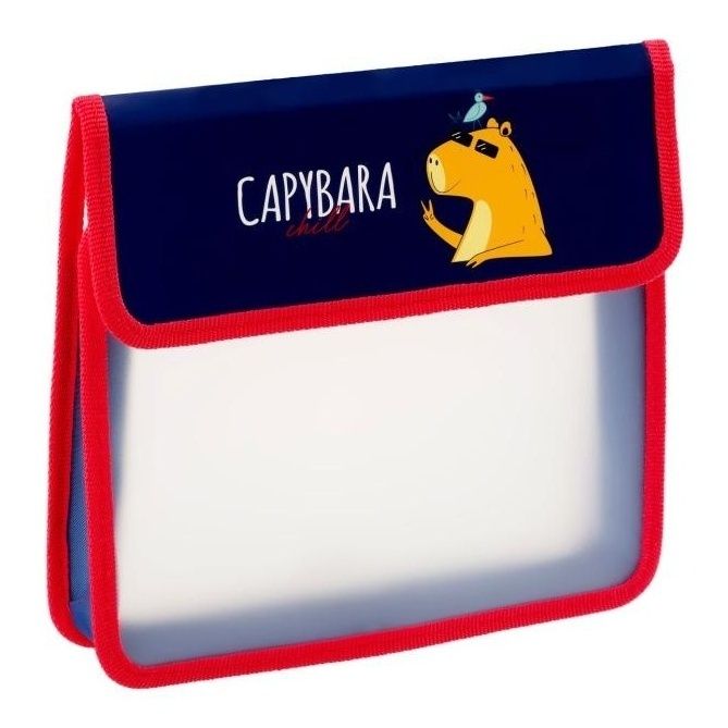 

Папка на липучке А5 ArtSpace Capybara красно-синяя, Красный
