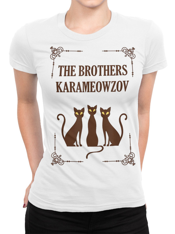 

Футболка женская Dream Shirts Коты - Братья Карамазовы белая S, Коты - Братья Карамазовы