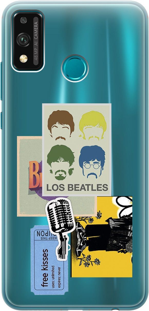 

Силиконовый чехол на Honor 9X Lite с принтом "Beatles Stickers" прозрачный, Прозрачный;бежевый, 5231