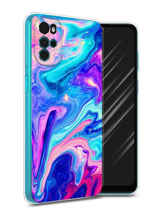 

Чехол Awog на Motorola Moto G22 "Потеки краски", Разноцветный, 243150-10