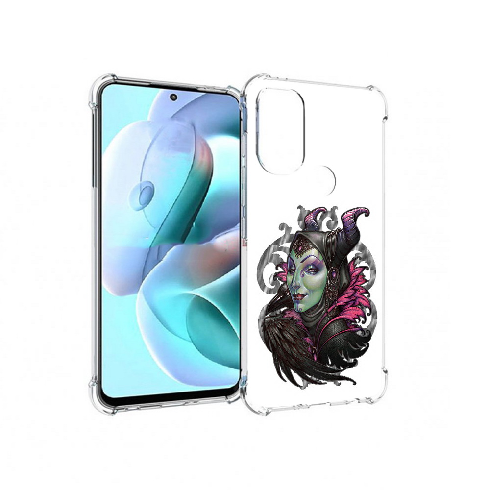 

Чехол MyPads Tocco для Motorola Moto G71 зеленая девушка с вороном (PT227080.353.357), Прозрачный, Tocco