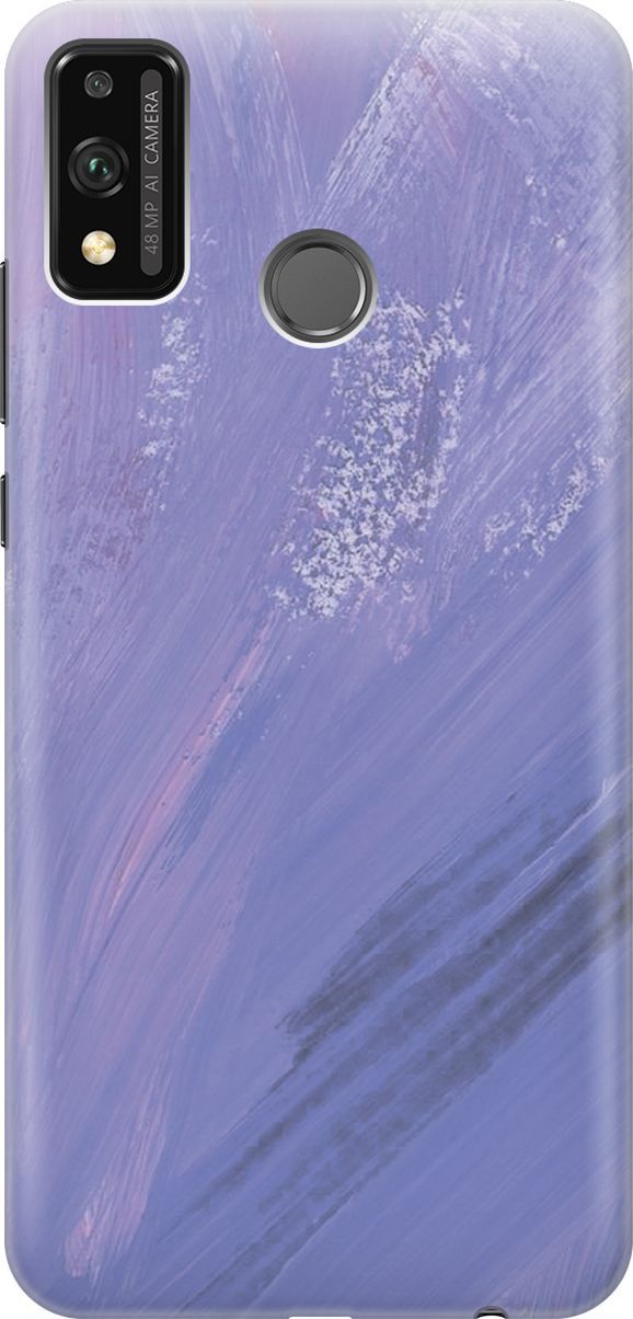 

Силиконовый чехол на Honor 9X Lite с принтом "Сиреневые мазки", Серый;фиолетовый, 6428