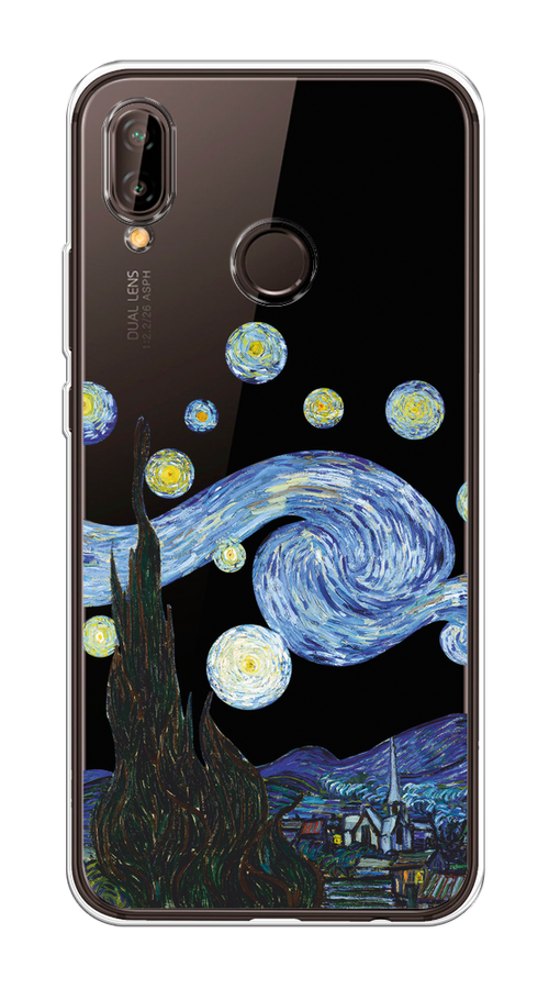 

Чехол на Huawei Nova 3 "Ночь Ван Гога", Голубой;синий;черный, 66150-1