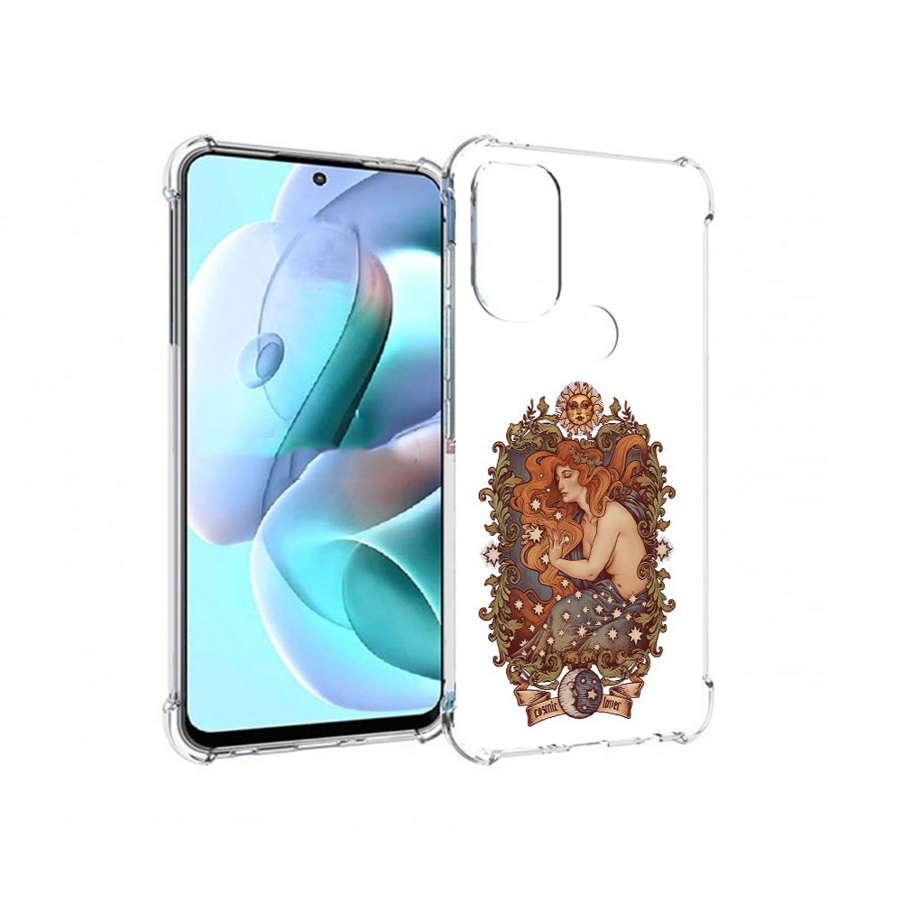 

Чехол MyPads Tocco для Motorola Moto G71 звездная девушка абстракция (PT227080.353.351), Прозрачный, Tocco