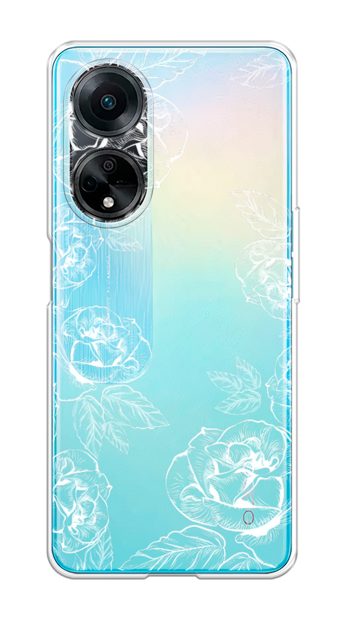 

Чехол на Oppo A98 "Розы графика", Черный;серый, 2514450-2