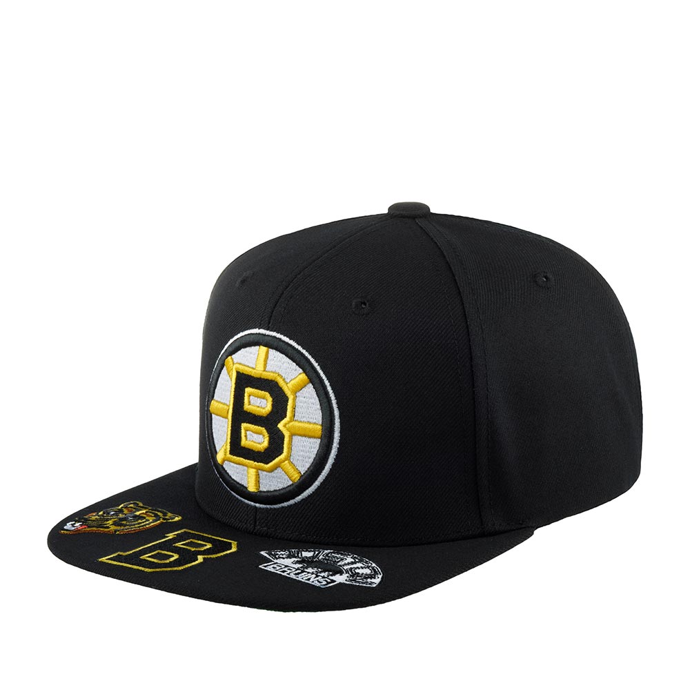 Бейсболка унисекс MITCHELL NESS 6HSSSH22089-BBNBLCK Boston Bruins NHL черная, one size