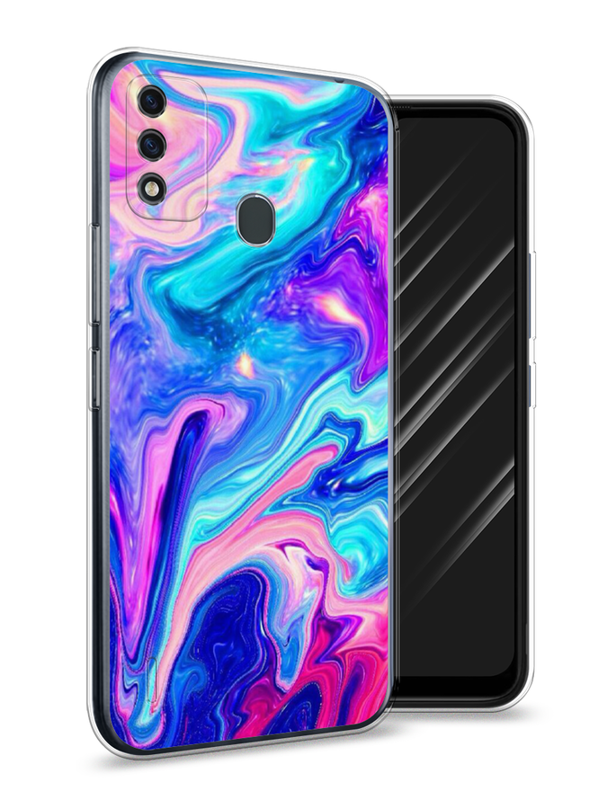 

Чехол Awog на Itel A48 "Потеки краски", Разноцветный, 3200150-10
