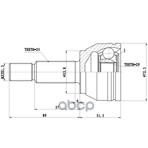 

Шрус Наружный Z87260r Nsii0015618235 Zikmar арт. Z87260R