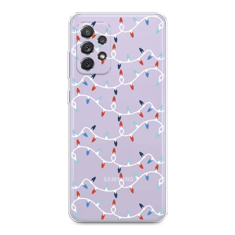 

Чехол на Samsung Galaxy A73 "Разноцветная гирлянда", Белый;красный;синий, 2104650-5