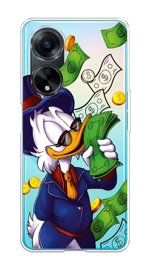 

Чехол на Oppo A98 "Scrooge McDuck with Money", Синий;зеленый;белый, 2514450-6