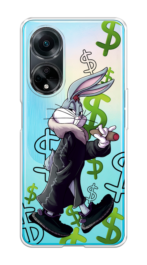 

Чехол на Oppo A98 "Rich Bugs Bunny", Зеленый;черный;голубой, 2514450-6